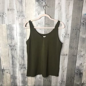 J Jill Perfect Reversible Tank Size Large Moss C25